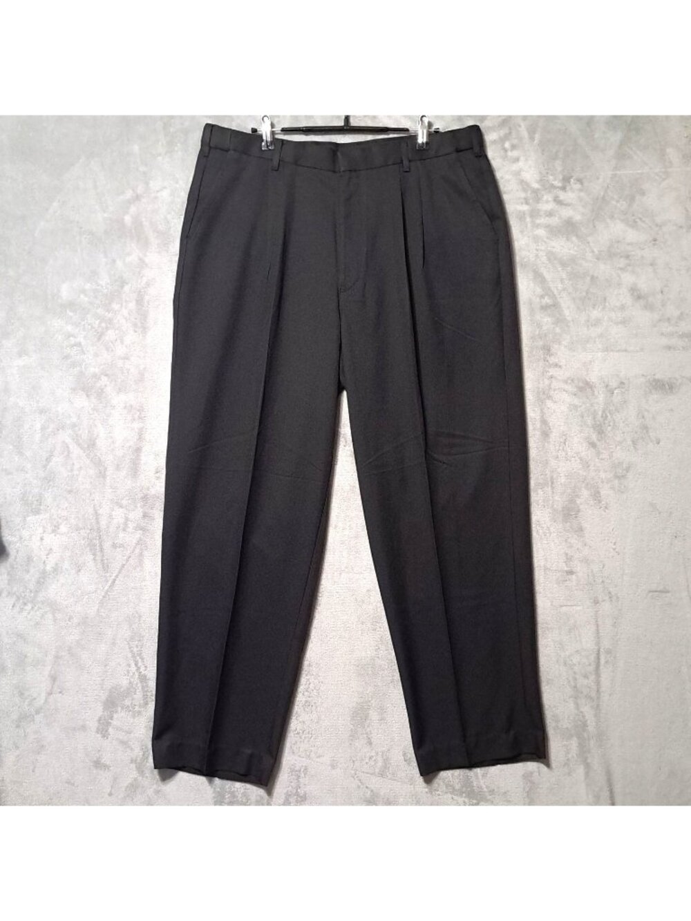 Edwards 38x30 Polyester Black Pleated Dress Pant Casual Formal Office Wear
